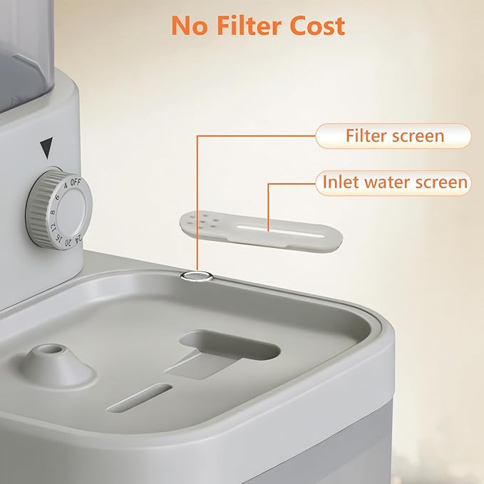 GOYJOY Smart Pet Water Fountain,Filterless Cat Water Fountain No Filter,3L/102oz Ultra Silent Cat Fountain, Separation Design