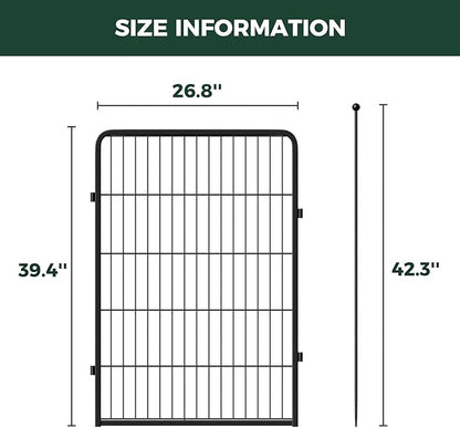 FXW Rollick Unleashed Dog Playpen for Indoor, Yard, RV Camping, 40 inch 4 Panels for Medium and Large Dogs, Black│Patented