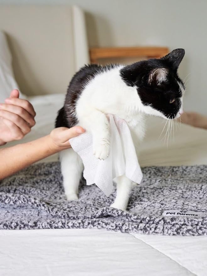Cat All Purpose Pet WiPees™ – 100 Daily Cat Bath Wipes, All Natural Cat Wipes for Ears, Fur & Folds, Gentle Pet Wipes for Cats, pH-Balanced to Cats Specific Skin & Biome (Calming, 100ct)