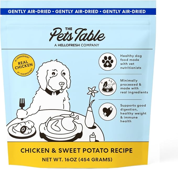 The Pets Table Chicken & Sweet Potato Air Dried Dog Food, 1 lb / 16 oz Bag
