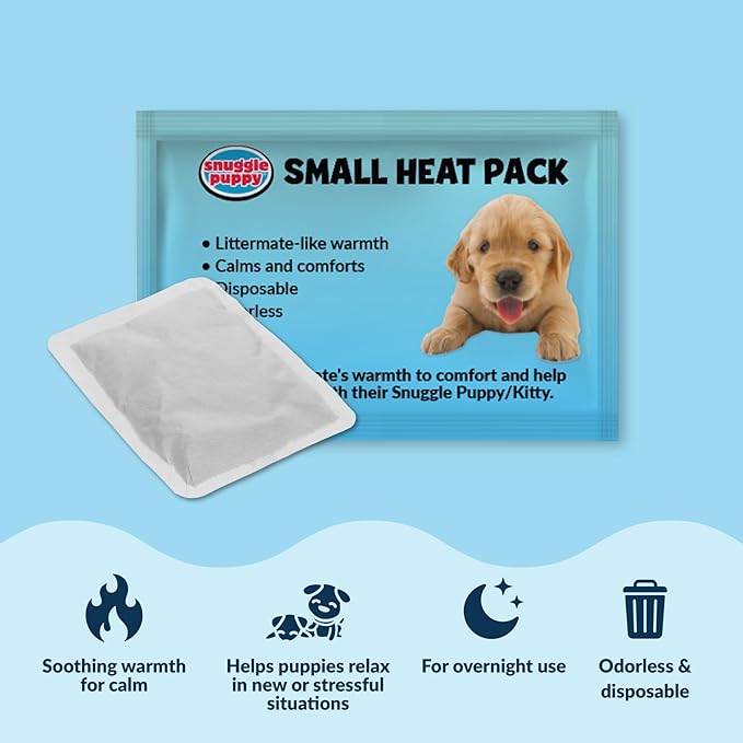 Snuggle Puppy Junior Heartbeat Puppy Toy - Heartbeat Puppy for Dogs - Pet Anxiety Relief and Calming Aid - Comfort Dog Toy - Behavioral Training and Sleep Aid Cuddle Buddy - Black