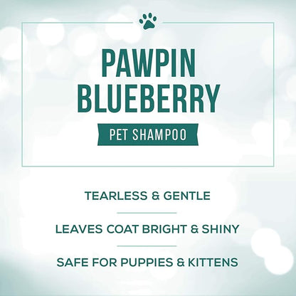 Nature's Specialties Pawpin' Blueberry Ultra Concentrated Dog Face and Body Wash for Pets, Makes up to 4 Gallons, Natural Choice for Professional Groomers, Tearless Formula, Made in USA, 32 oz