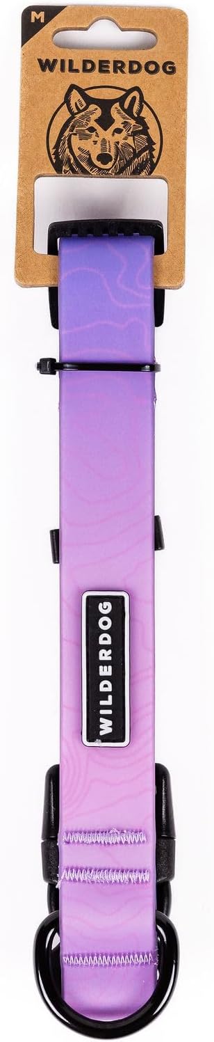Wilderdog Waterproof Dog Collar - Repels Water & Dirt - Medium 13"-18" - Aurora
