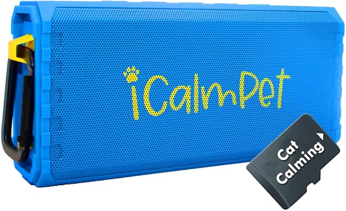 Cool Cat Gold Pak | iCalmPet Ruff 'n Ready Portable Speaker with 3-hr MicroSD Cat Calming Classical