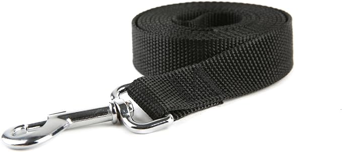 Nylon Dog Training Leash, Traction Rope, 4/5/6 Feet Long, 3/4 Inch 1 Inch Wide, for Small and Medium Dogs (1'' x 4 FT, Black)