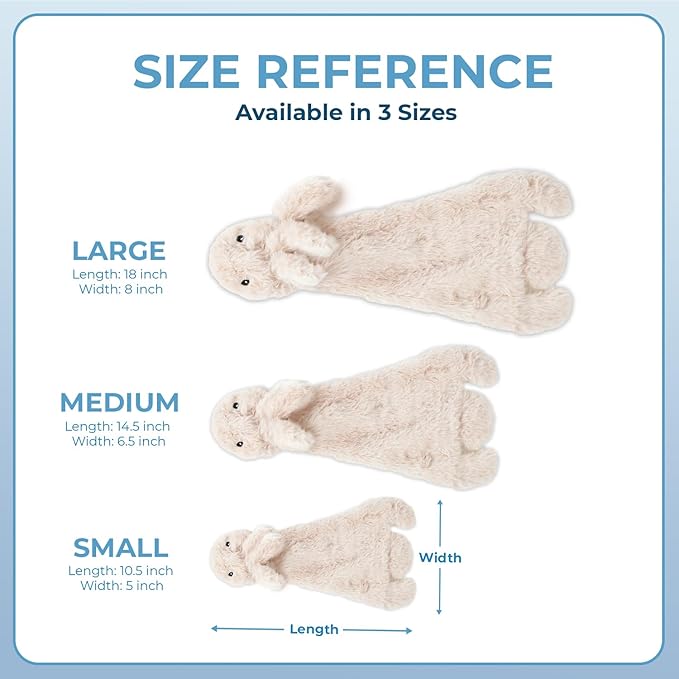 Best Pet Supplies Squeaky Dog Toys with Soft Durable Fabric for Small, Medium and Large Pets Interactive Toy for Indoor Play, Supports Active Biting and Play - Hare, Small