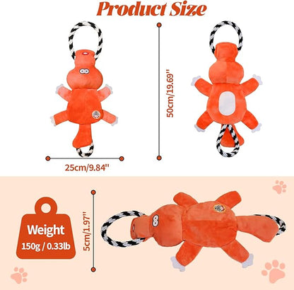 WUGO Tug of War Dog Toy - Interactive Tough Tug of War Toy with Rope Knotted Rope Puppy Toys to Keep Them Busy
