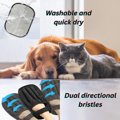 Gytwio Electrostatic Pet Hair Remover Glove – Black, Ambidextrous, Reusable for Cats and Dogs