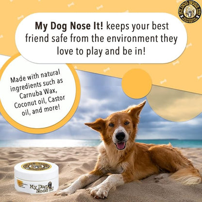 Moisturizing Sun Protection Balm for Dogs Noses - Protect Your Dog from Harmful UVA/UVB Rays .5 Ounce