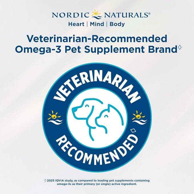 Nordic Naturals Pet Joint Support + Omega 3 Soft Chews for Dogs, Pork Bone Broth Flavored - Promotes Mobility, Hip and Joint Support with Omega-3 Fish Oil, MSM, EPA & DHA - 30 Non-GMO Chews