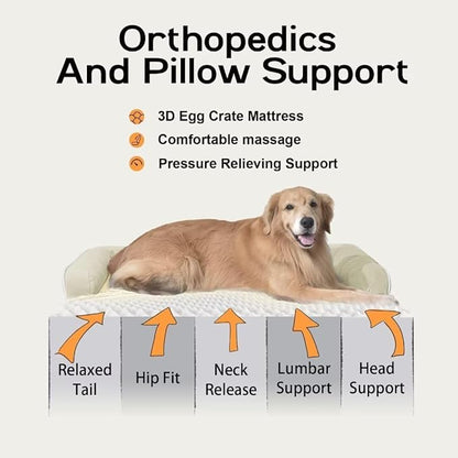Small Dog Bed and Cat Sofa Waterproof Orthopedic Dog Beds for Small Dogs Cat Bed Comfy Pet Couch Sofa Beds with Washable Removable Cover & Non-Slip Bottom