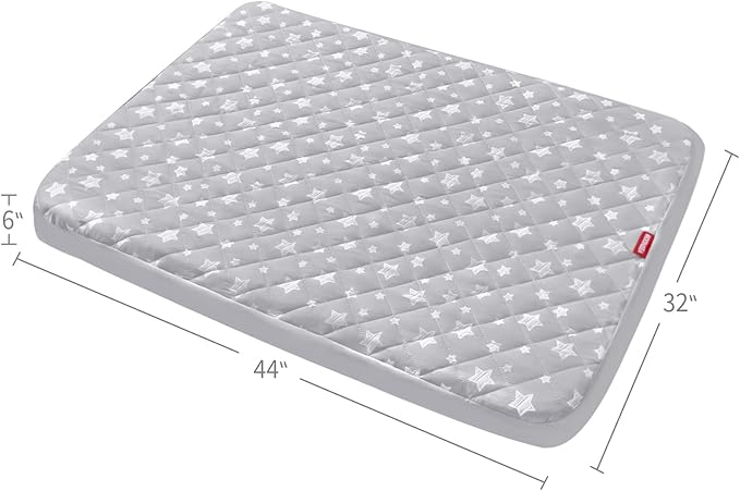 Waterproof Dog Bed Covers Replacement Washable Pet Hair Easy to Remove, Noiseless Quilted Puppy Pet Bed Cover Lovely Grey Star Print 32x44 Inches, for Dog/Cat, Cover Only