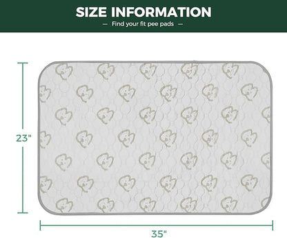 FXW Washable Pee Pads for Dogs, Leak-Proof & Non-Slip, Specifically Designed for 36inch Cages, 23" x 35" Rectangle, Khaki, 1 Pack