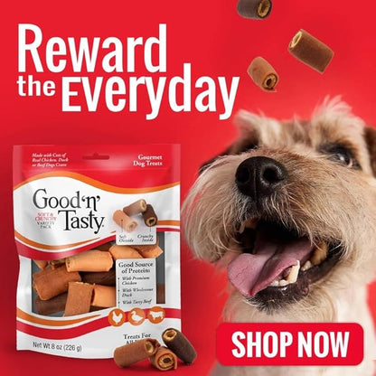 Good ‘N’ Tasty Soft and Crunchy Variety Pack, 8 Ounces, Treats for Dogs