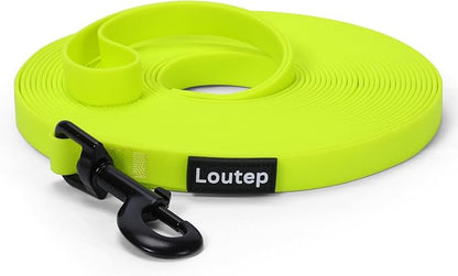 Waterproof Dog Leash 10ft, 16ft, 30ft, 50ft PVC Recall Long Line Dog Leash Beach Swimming Tracking Training Dogs Lead for Pet, Medium and Large Dogs