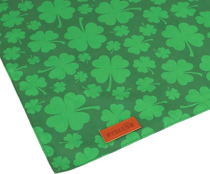 PTDECOR St. Patrick's Day Dog Bandana, Reversible Dog Scarf, Multi Size Offered, Green Shamrock Pet Bandanas for Medium Large Dogs Pets (St. Patrick's Day, Large)