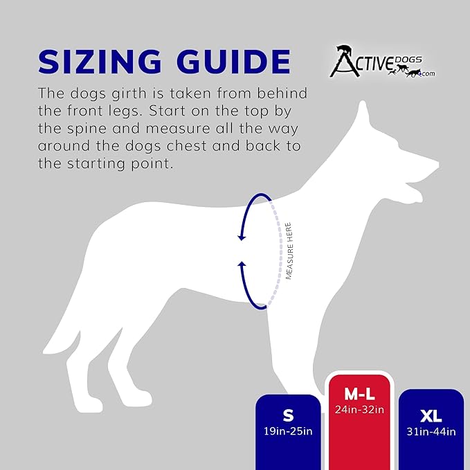 ActiveDogs No Pull Service Dog Harness - Adjustable, No Choke Medium/Large Service Dog Vest Harness - Includes Reflective Padding, Patch, Control Handle, ID Window. &D-Rings – Red, 24"-32" Girth