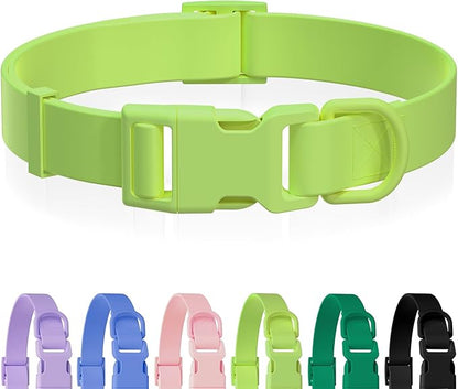 Waterproof Rubber Dog Collar, Odor-Resistant and Easy to Clean, Ideal for Daily Walks, Rainy Days, Swimming and Hiking, Fits Small Medium and Large Dogs
