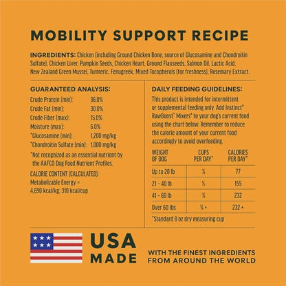 Instinct Raw Boost Mixers Mobility Support Freeze-Dried Dog Food Topper, 5.5 oz. Bag