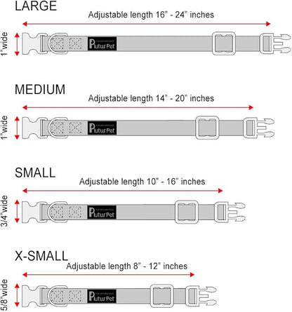 Plutus Pet Service Dog Collar,Printed in Large Letters on Nylon Webbing,Prevents Accidents by Warning Others of Your Dog in Advance,Two Colors,Four Sizes,Neck 10-16 inch,Small,Red