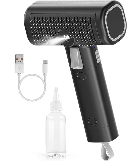 WOWOOF PET Pet Steam Brush for Indoor Cats & Dogs Grooming, Spray Hair Removal Comb for Massaging, Deshedding & Dander, Water Brush for Long & Short Haired Pets Spritz Defur Comb