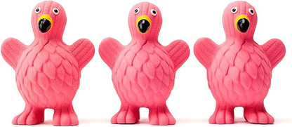 Pawdoer Squeaky Dog Toys for Medium Dogs, Soft Latex Squeaky Dog Ball, Cute Funny Squeak Flamingo Pet Toys