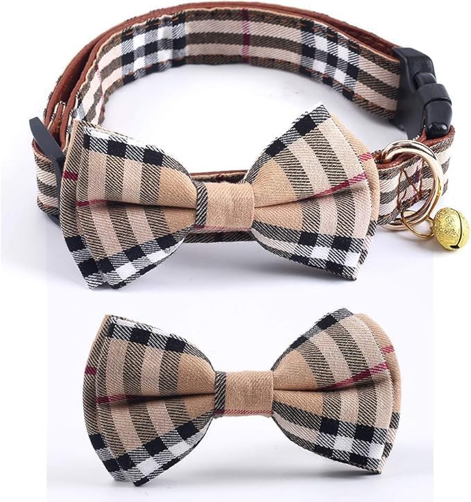 SuperBuddy Dog Collar, Adjustable Dog Collar, Pet Collar for Dog Soft Bowtie Dog Collars for Small Medium Large Pet