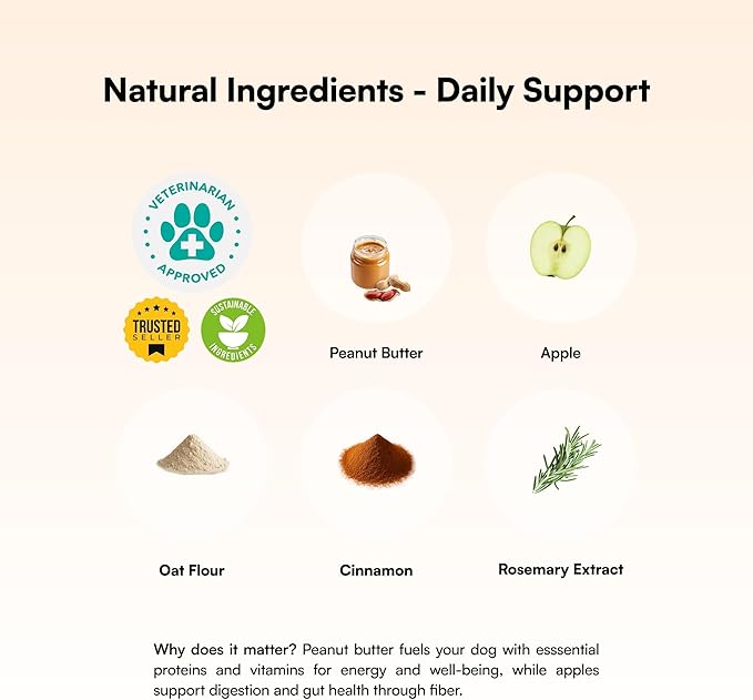Pawco Dog Treats, Original – Supports Daily Wellness & Enjoyment – Crunchy Dog Cookies with Peanut Butter & Apple – Functional & Healthy Rewards for Dogs – Magic Cookie – 8.8oz