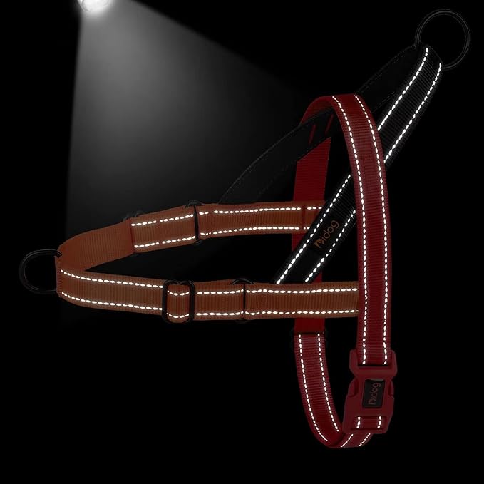 Didog No Pull Dog Harness with Soft Padded Handle, Quick Fit & Lightweight Adjustable Vest Harness, Easy for Training Walking for Small & Medium and Large Dogs(Red,S)