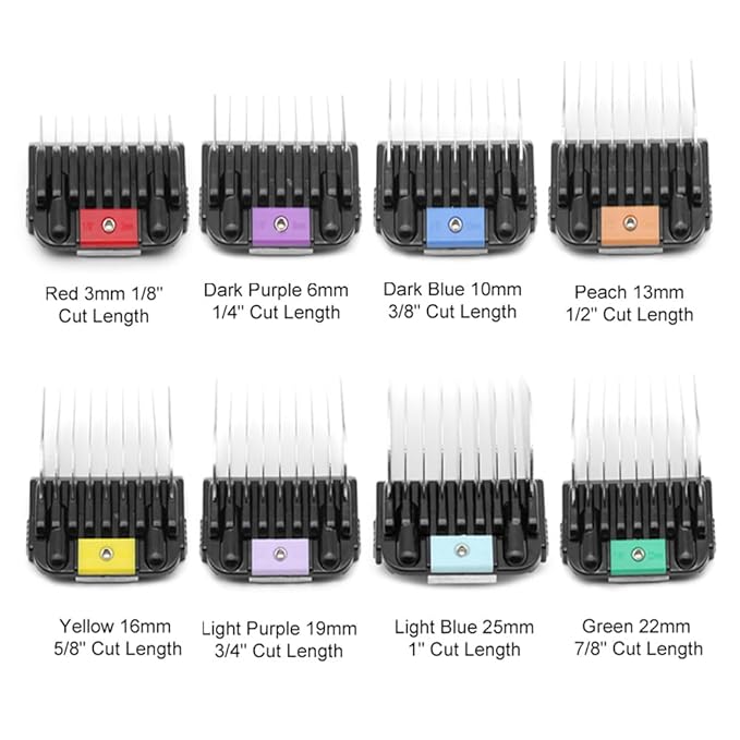 Professional Animal Stainless Steel Comb Set for A5-style Detachable Blade Clippers, Snap-On Size #10/15/30 for Pets, Dogs, Cats, and Horses (Not Compatible with 5-in-1 Blades)