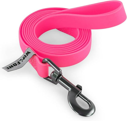 Wolfone 5ft Pink Long Leash - Waterproof Training Dog Leash for Recall, Swimming, Camping, Beach, Hunting, Walking