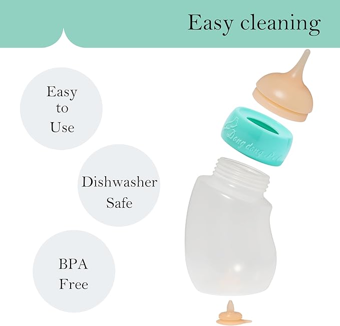 Doggiema Puppy Bottles,Silicone Feeding Nipple and Syringes for All Breed of Puppies and Other Animals Dongdong pet