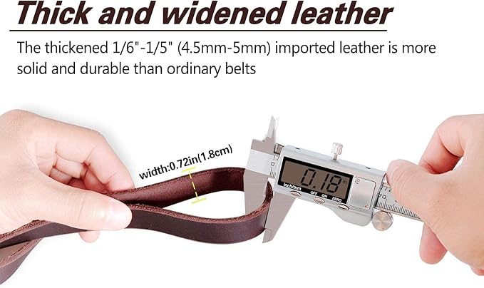 LWBMG Leather Dog Leash 6ft x 3/4 inch, Heavy Duty Genuine Leather Braided Dog Training Leash, Soft and Strong Pet Lead for Large, Medium, Small Dogs