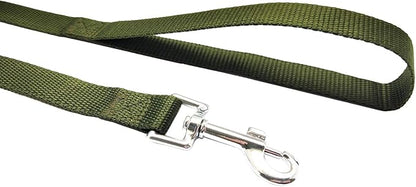 Nylon Training Dog Leash for Small Medium Large Dogs, 15ft 20ft 30ft 50ft Long Leash Dog/Puppy Lead for Obedience Recall Training, Camping (1" x 20ft, Green)