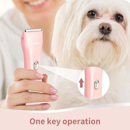 Grimgrow Dog Grooming Kit Clipper for Thick Coat Low Noise Cordless Cat Hair Trimmer Rechargeable Shaver Pet Grooming Tools for Small and Large Animals