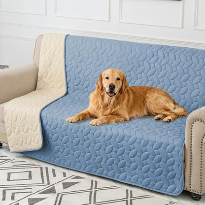Ameritex Pet Bed Cover Dog Bed Blanket for Sofa and Furniture Waterproof New Pattern Design (68x82 Inch, Light Blue)