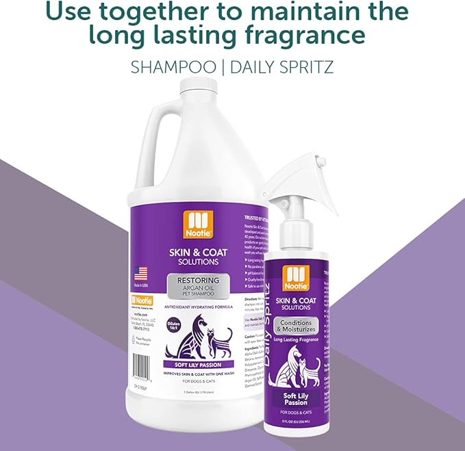 Nootie - Pet Shampoo for Sensitive Skin - Revitalizes Dry Skin & Coat - Natural Ingredients - Soap, Paraben & Sulfate Free - Cleans & Conditions