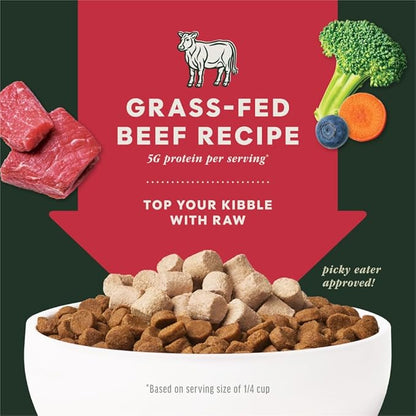 Instinct Raw Boost Mixers, Freeze Dried Dog Food Topper, Grain Free Recipe - All Natural Beef, 6 oz. Bag