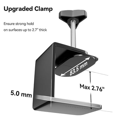 Foldable Dog Grooming Arm with Clamp: Adjustable Height 26"-40", Dog Grooming Table Arm with Hammock and No-Sit Holder, Grooming Restraint for Small Medium Dogs at Home or Salon