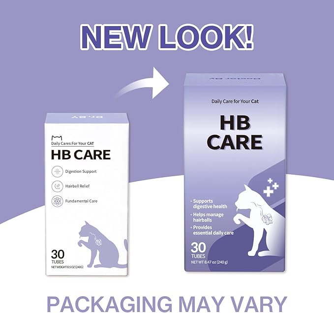 Doctor By HB Care Cat Hairball Supplement-Hairball Treatment for Cats Furball Control Relief Remedy & Digestive Support with Omega-3, Chitosan lickable Formula Individuallly Packaged (1Pack, 30 Count)