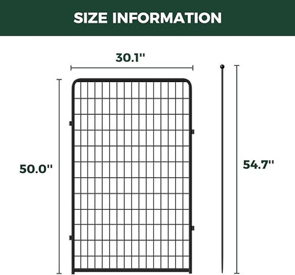 FXW Rollick Unleashed Dog Playpen for Indoor, Yard, RV Camping, 50 inch 2 Panels for Large Dogs, Black│Patented