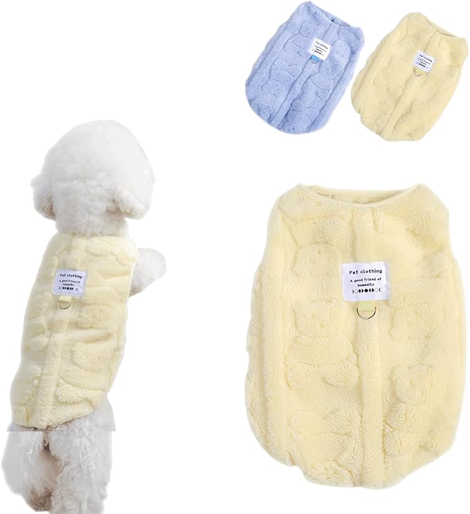 Warm Cat Apparel Cute Fluffy Cat Sweatshirt Cartoon Kitten Winter Coat Pullover Soft Skin-Friendly Knitwear (Small, Yellow2)