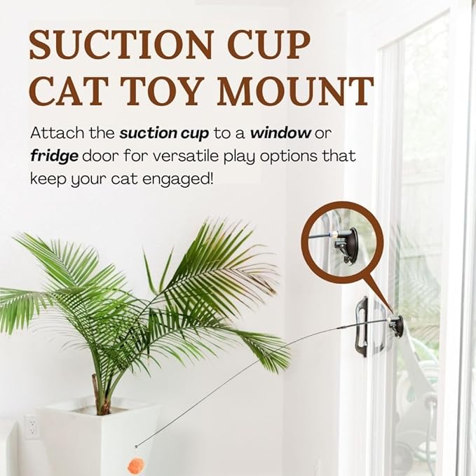 GADGETSOLOGY 18pcs Interactive Cat Toys for Indoor Cats Suction Cup Cat Toys for Indoor Cats Bird Hunting Slefplay Simulation for Kitten Flying Bird Toy Feather Wand Attachments