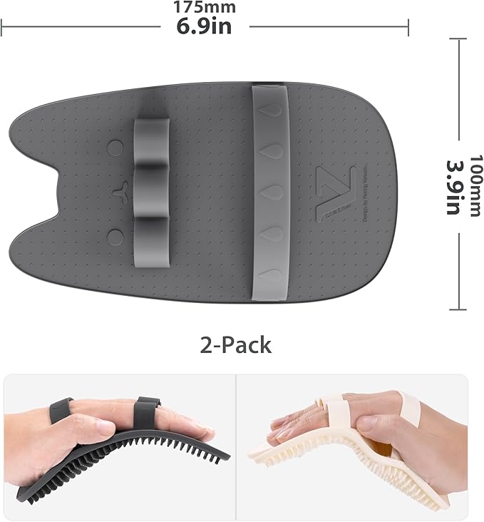 Li&Zhao Dog Bath Brush - 2 PCS Pet Shampoo Brush & Massager for Dog Cat Bath Time, Soft Silicone Grooming Comb for Short Medium Hair