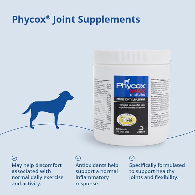 Phycox MAX Dog Joint Supplement Small Bites, 120 ct