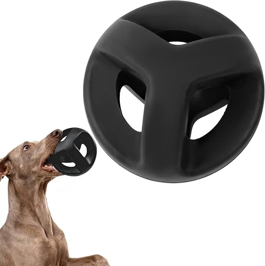 Fida Natural Rubber Dog Balls for Aggressive Chewers, Durable Dog Chew Toys for Large Dogs, Interactive Fetch & Tug of War Toys for Medium Large Breed Non-Toxic Dish Washable,4.5 * 4.5"