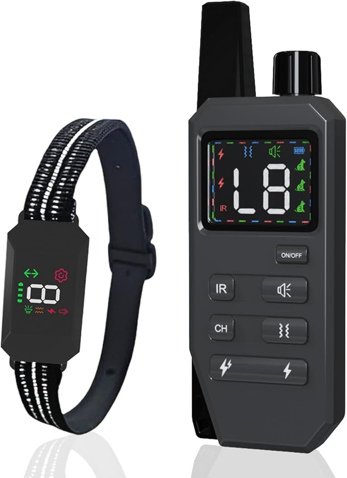 Dog Shock Collar Dog Training Collar with Remote Innovative IPX67 Waterproof with 6 Training Modes, Rechargeable E-Collar for All Breeds- Black