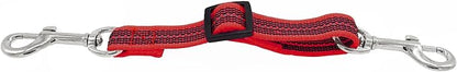 Herm. Sprenger Prong Collar Safety Clip with Reflective Stripes 6"-8" - Pack of 1 Dog Leash Safety Strap - Enhanced Durability for Secure Leash Connection - Ideal for Safe Walk and Training (red)