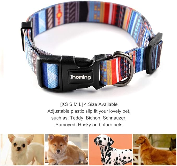 Ihoming Puppy Collar and Leash Set for Daily Outdoor Walking Running Training, Splicing Design for Extra Small Boys Girls Dogs Cats Pets, XS-Up to 10LBS