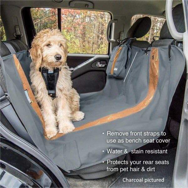 Kurgo Wander Dog Hammock Car Seat Cover for Pets, Pet Seat Cover, Car Hammocks for Dogs, Water-Resistant (55" Wide, Black)